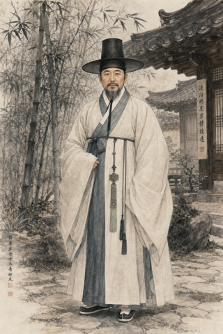 수묵화 예시