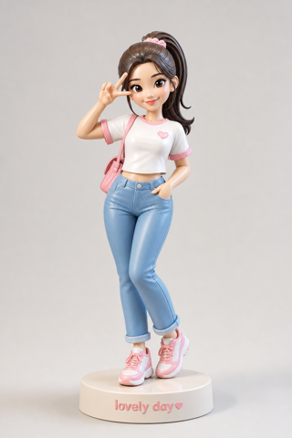 비닐 피규어풍 예시
