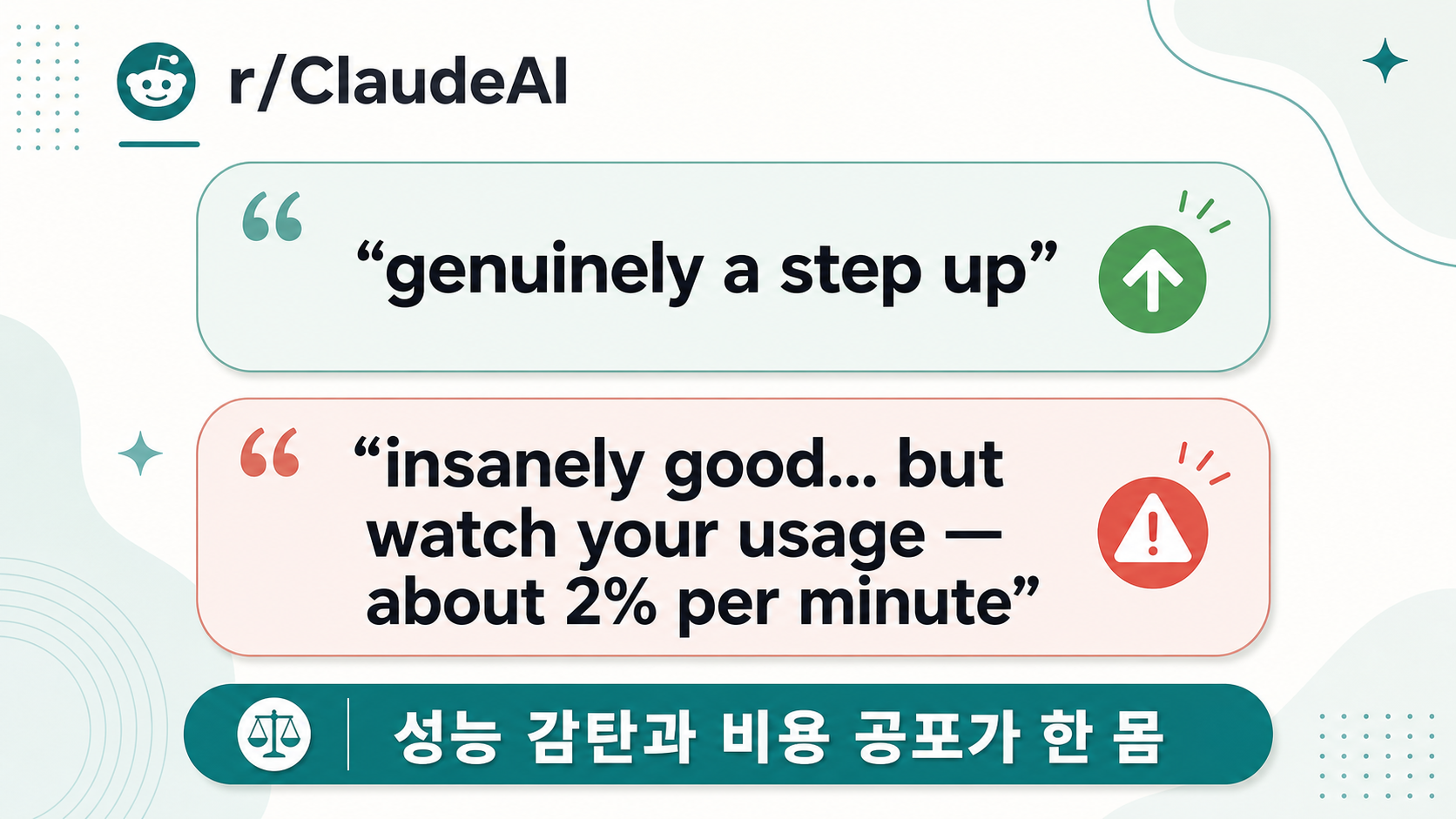 해외 후기 — "한 단계 위다" 그러나 "사용량이 분당 2%씩 닳는다"