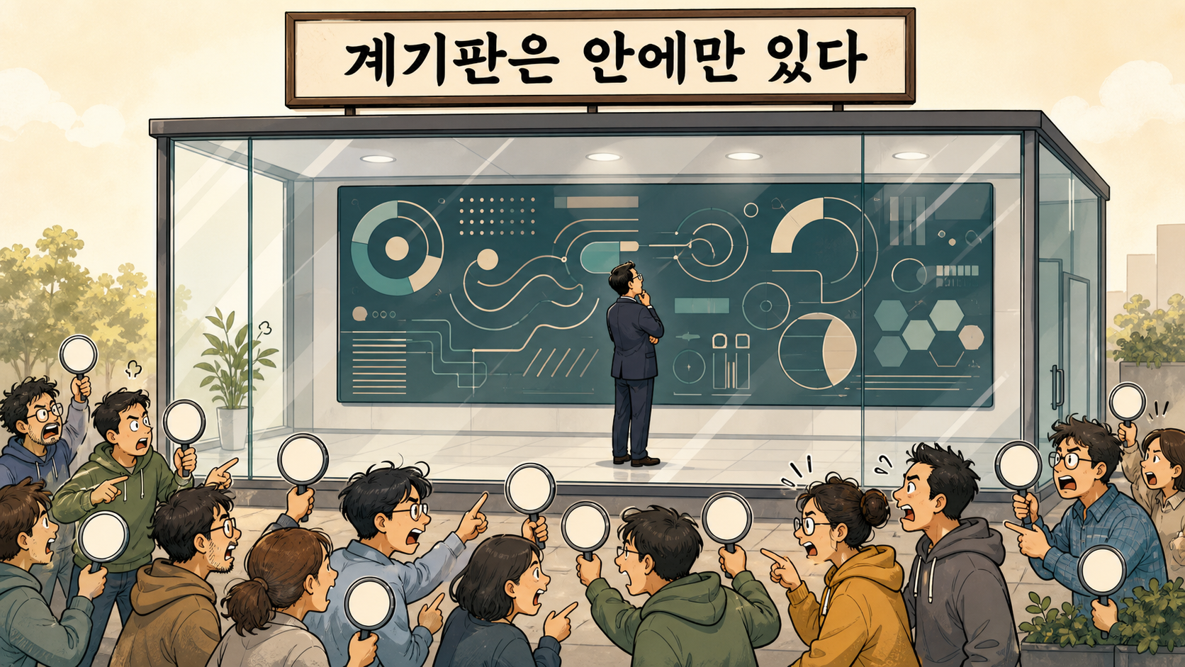 계기판은 안에만 있고, 밖에서는 서로를 탓한다