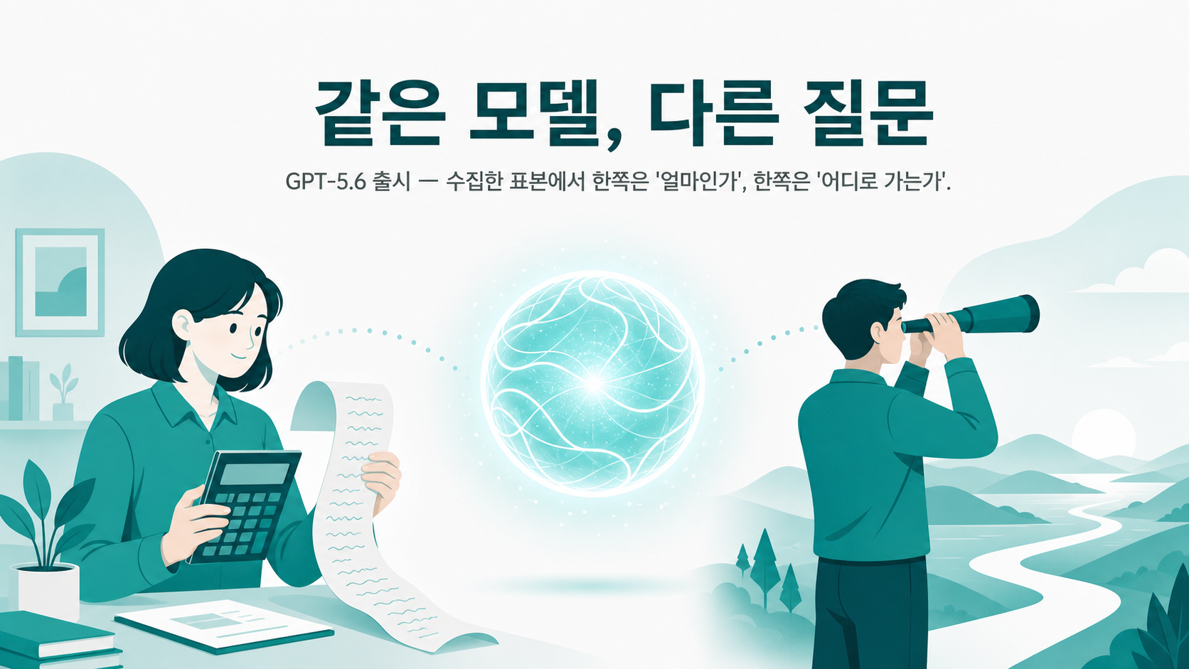 같은 모델, 다른 질문 — 한쪽은 비용을, 한쪽은 AGI를 물었다