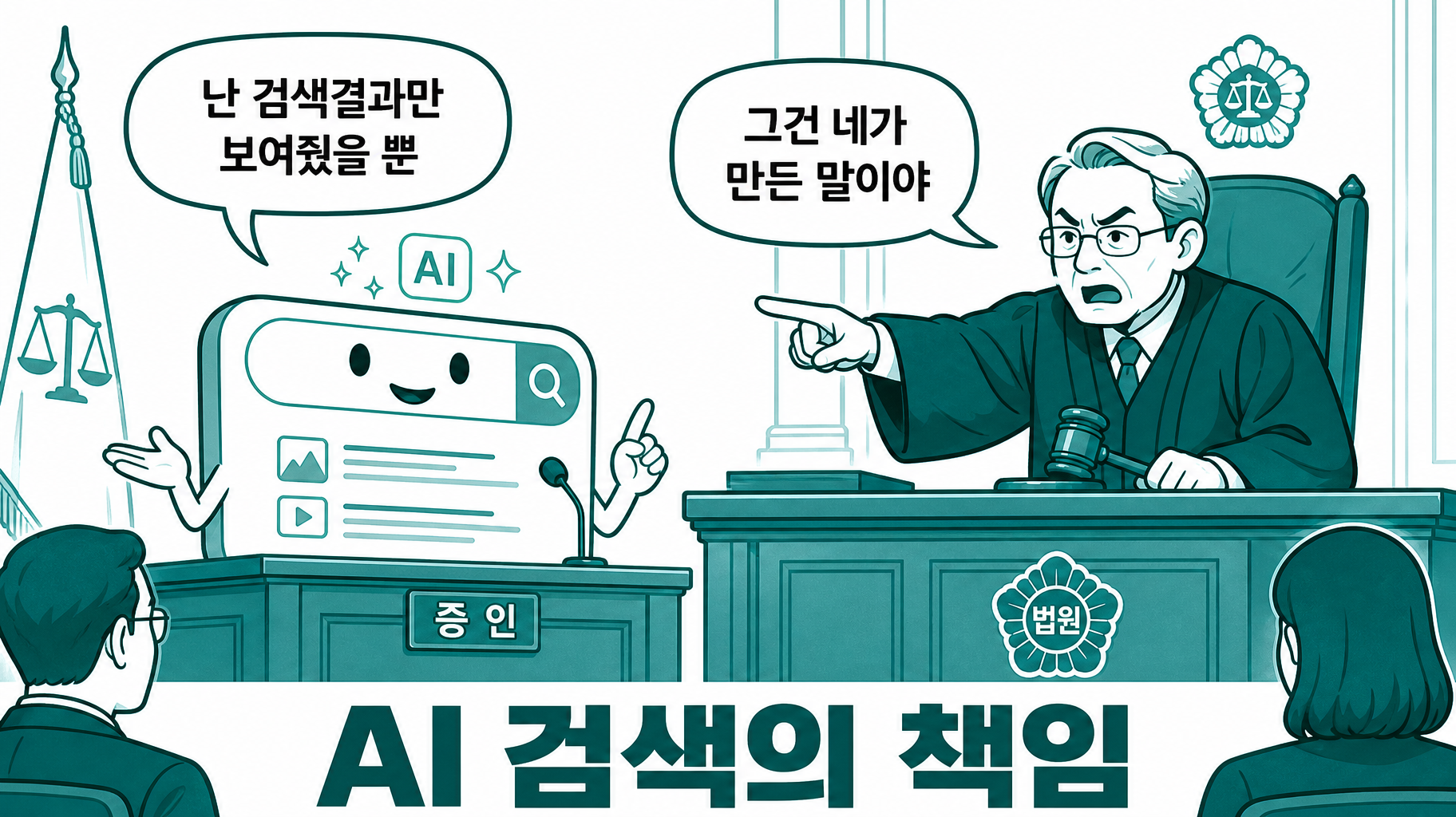법정에 선 AI 검색 — "난 검색결과만 보여줬을 뿐" vs "그건 네가 만든 말이야"