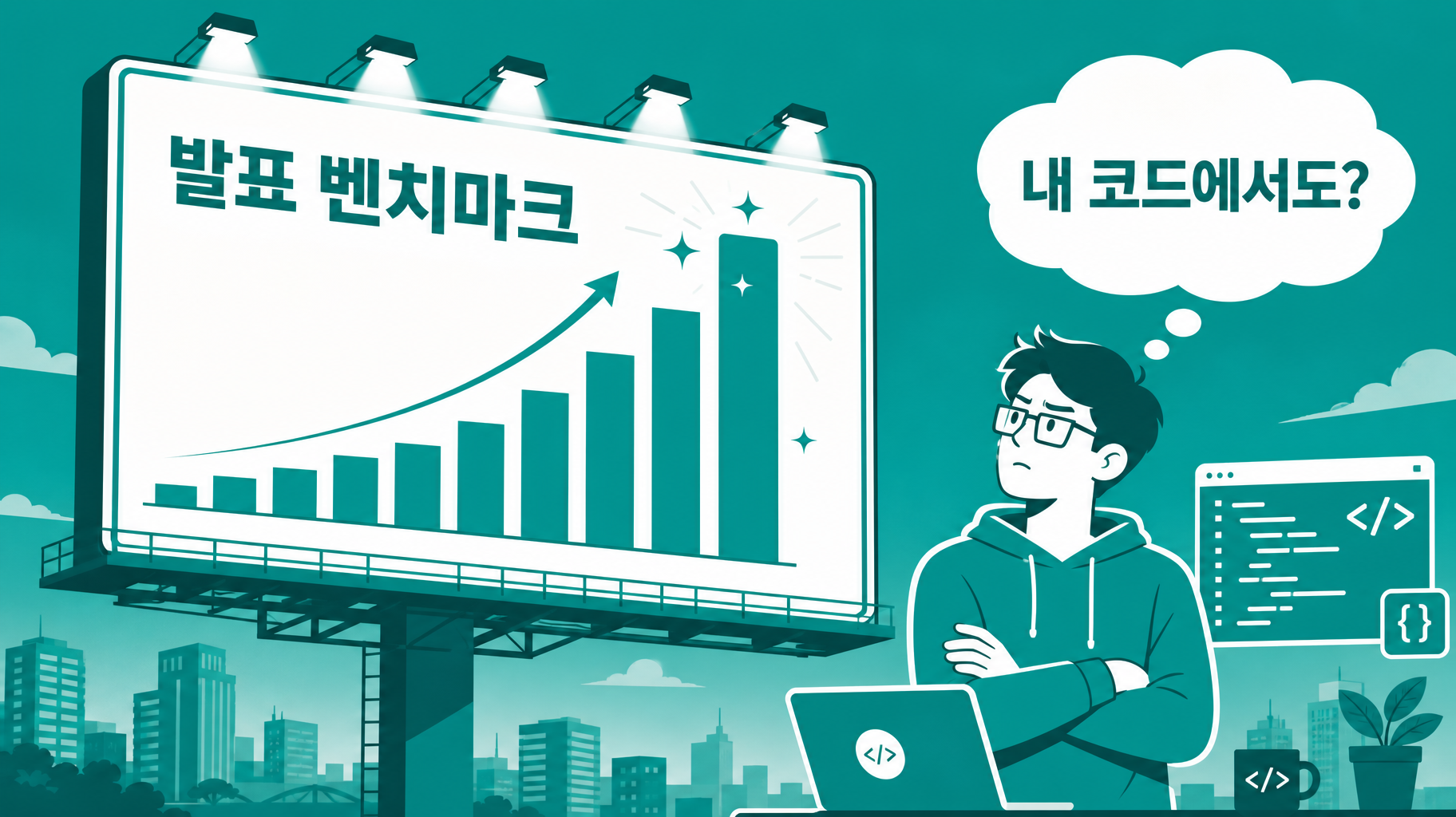 발표 벤치마크는 화려하지만, 정작 관심사는 "내 코드에서도 그런가"다