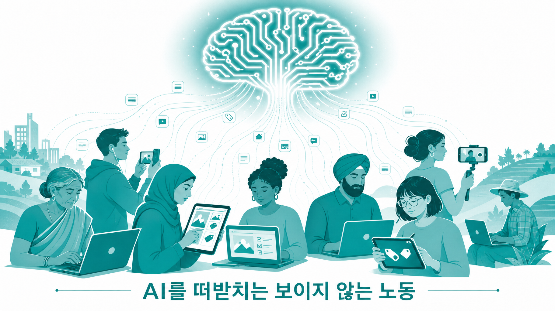 빛나는 AI 아래, 보이지 않는 곳에서 데이터를 만드는 사람들